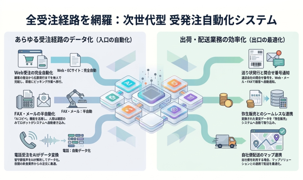 全受注経路を網羅：次世代型受発注自動化システム