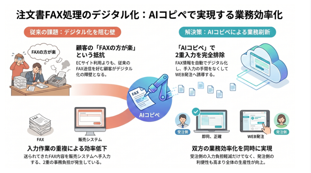 5.注文書FAX処理のデジタル化：AIコピペで実現する業務効率化