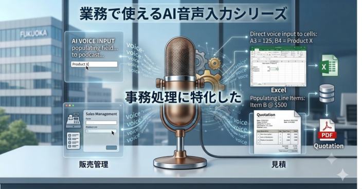 事務処理に特化したAI音声入力シリーズ